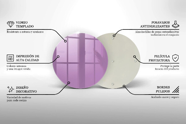 Glas Herdabdeckplatte Violette Farbe