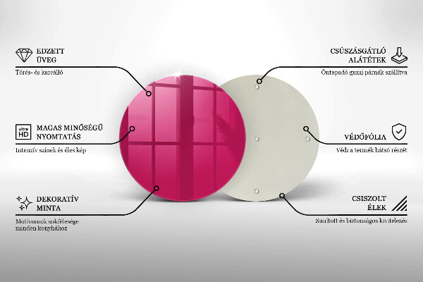 Glas Herdabdeckplatte Pinke Farbe