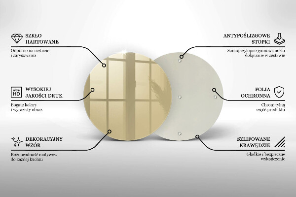 Glas Herdabdeckplatte Beige Farbe