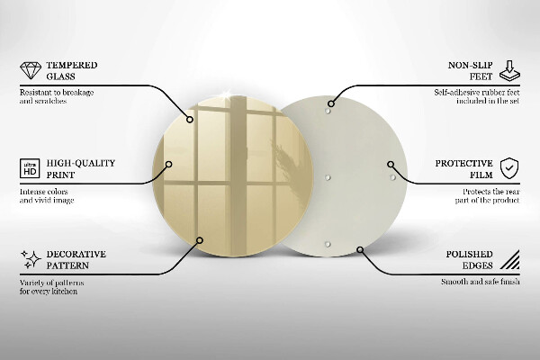 Glas Herdabdeckplatte Beige Farbe