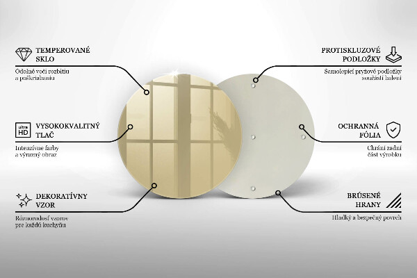 Glas Herdabdeckplatte Beige Farbe