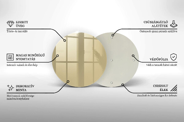 Glas Herdabdeckplatte Beige Farbe