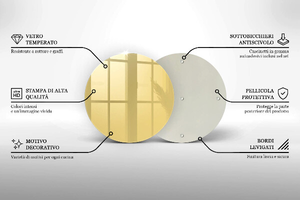 Glas Herdabdeckplatte Gelb