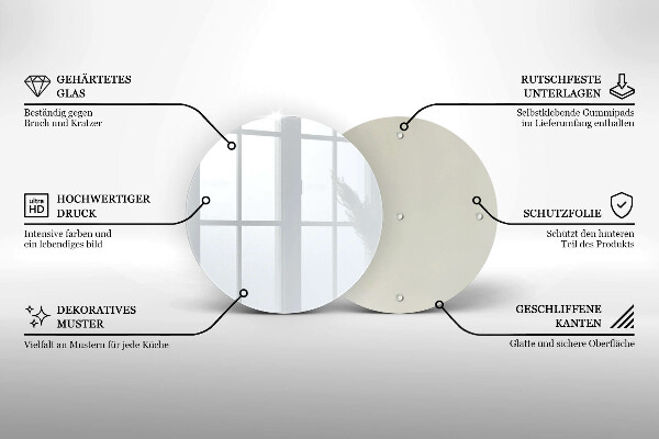 Glas Herdabdeckplatte weiße Farbe