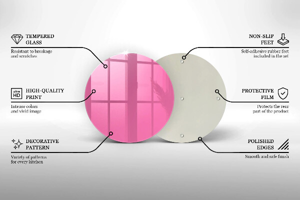 Glas Herdabdeckplatte Pinke Farbe