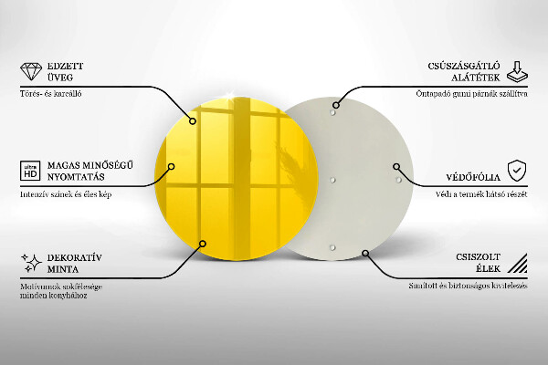 Glas Herdabdeckplatte Gelb