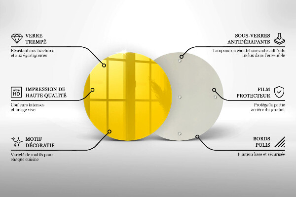 Glas Herdabdeckplatte Gelb