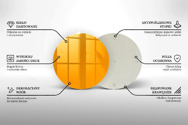 Glas Herdabdeckplatte Dunkelgelbe Farbe