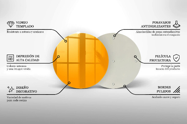 Glas Herdabdeckplatte Dunkelgelbe Farbe