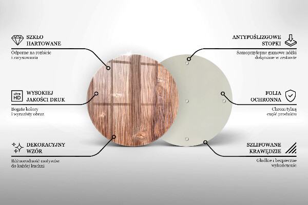 Glas Ceranfeldabdeckung Naturholz
