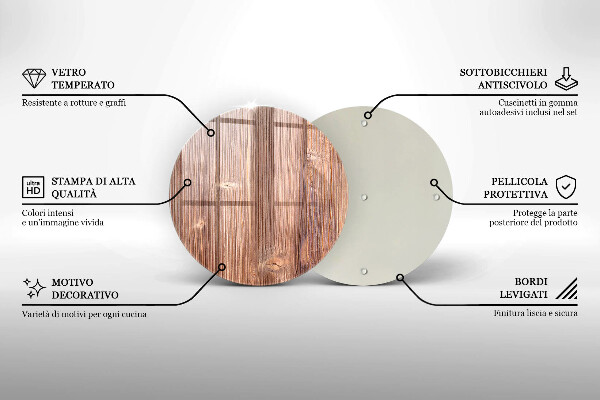 Glas Ceranfeldabdeckung Naturholz
