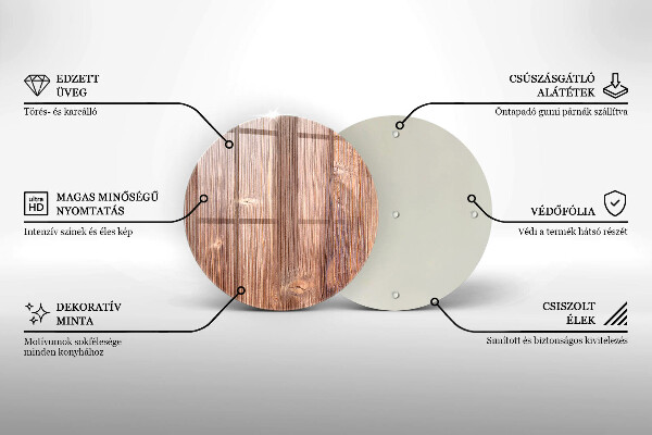 Glas Ceranfeldabdeckung Naturholz