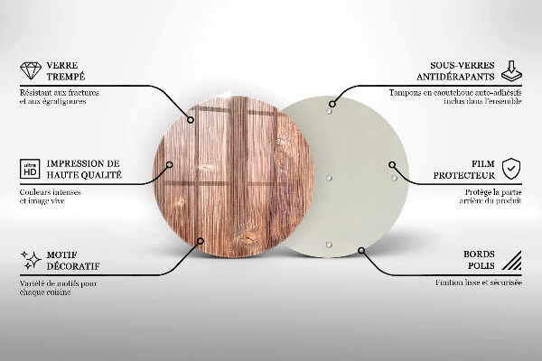Glas Ceranfeldabdeckung Naturholz