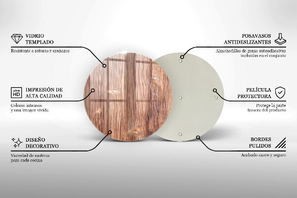 Glas Ceranfeldabdeckung Naturholz