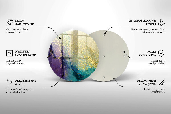 Glas Ceranfeldabdeckung Spritzschutz Hintergrund mit Gold