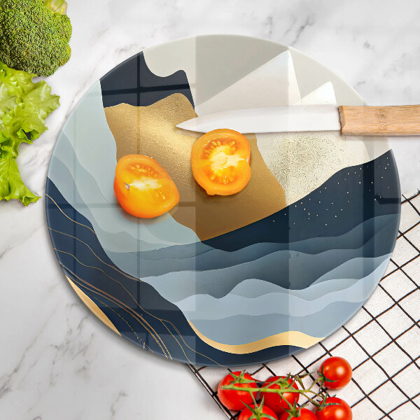 Glas Herdabdeckplatte Abstrakte Berge