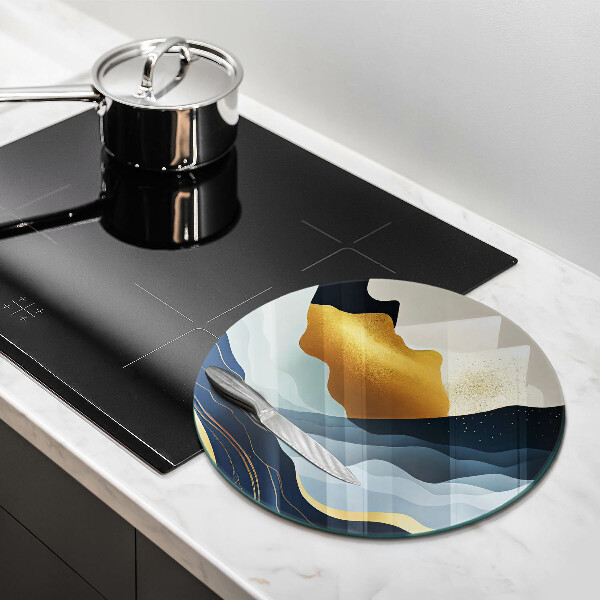 Glas Herdabdeckplatte Abstrakte Berge