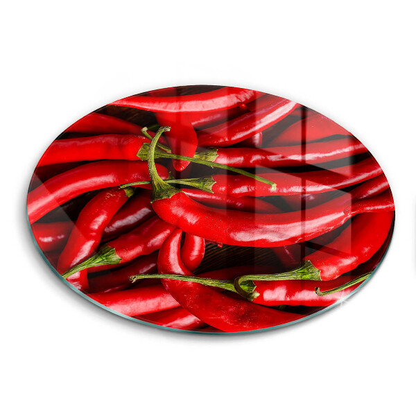 Glas Herdabdeckplatte Scharfe Chilischoten