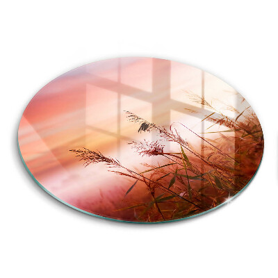 Glas Herdabdeckplatte Landschaft aus Grasfeldern