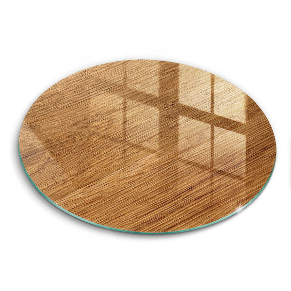 Glas Herdabdeckplatte Holzbrettstruktur