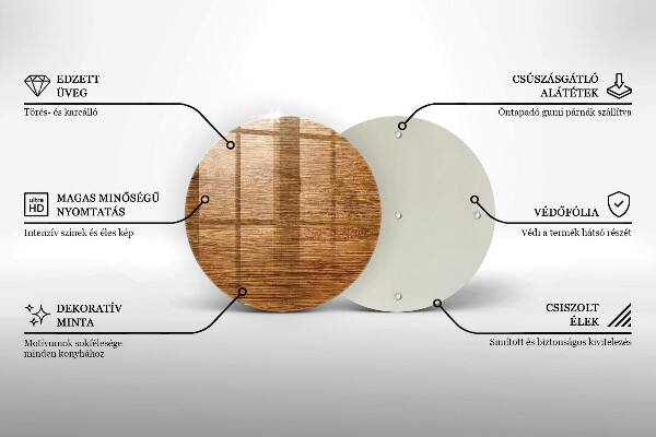 Glas Herdabdeckplatte Holzbrettstruktur