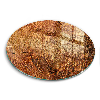 Glas Herdabdeckplatte Holzmaserung des Baumes