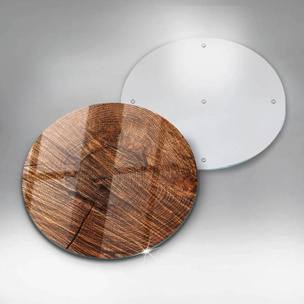 Glas Herdabdeckplatte Holzstruktur