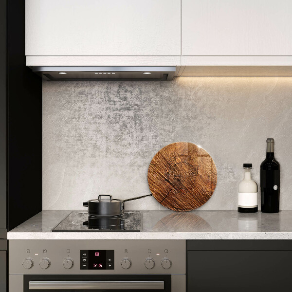 Glas Herdabdeckplatte Holzstruktur