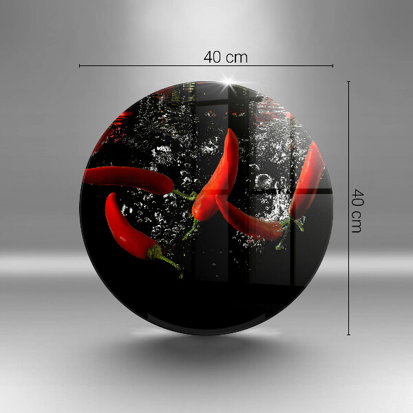 Glas Ceranfeldabdeckung Chilischoten in Wasser
