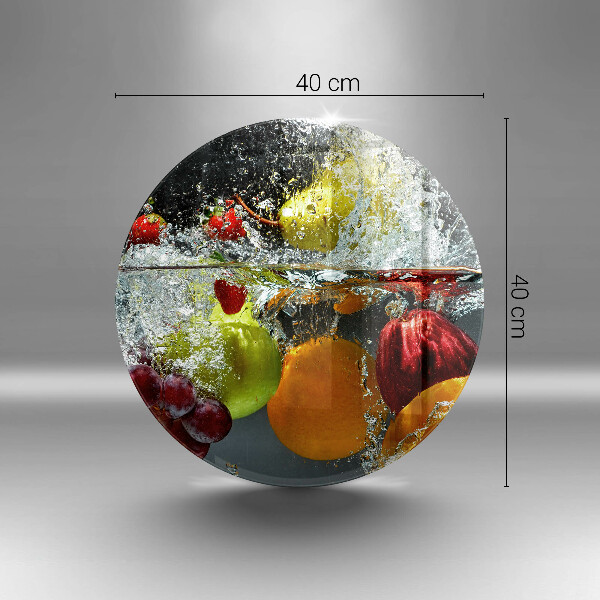 Glas Ceranfeldabdeckung Saftige Frucht in Wasser