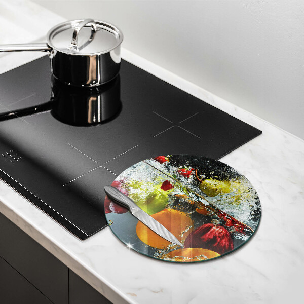 Glas Ceranfeldabdeckung Saftige Frucht in Wasser