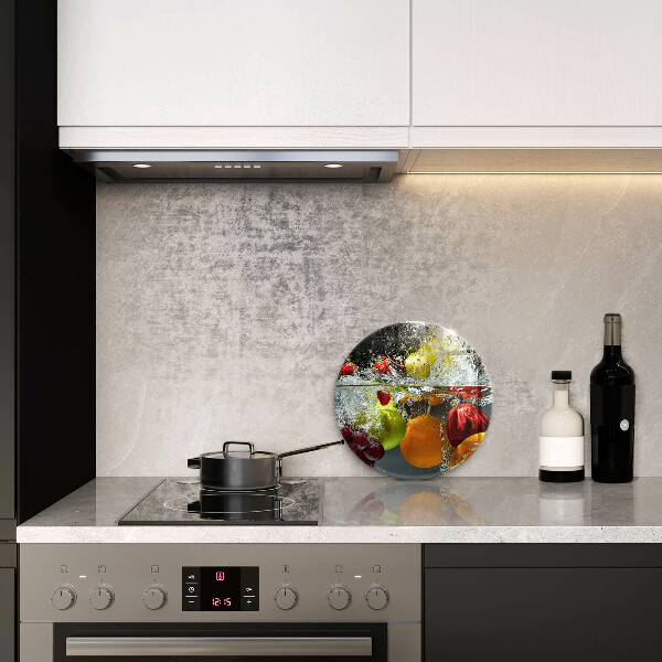 Glas Ceranfeldabdeckung Saftige Frucht in Wasser