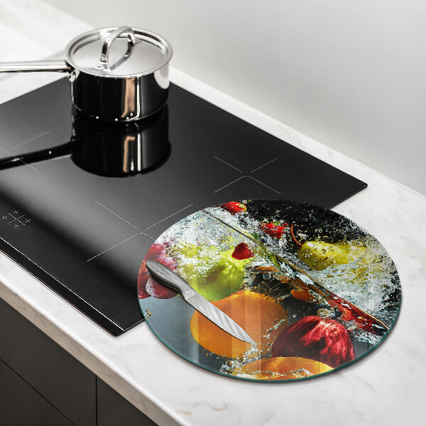 Glas Ceranfeldabdeckung Saftige Frucht in Wasser