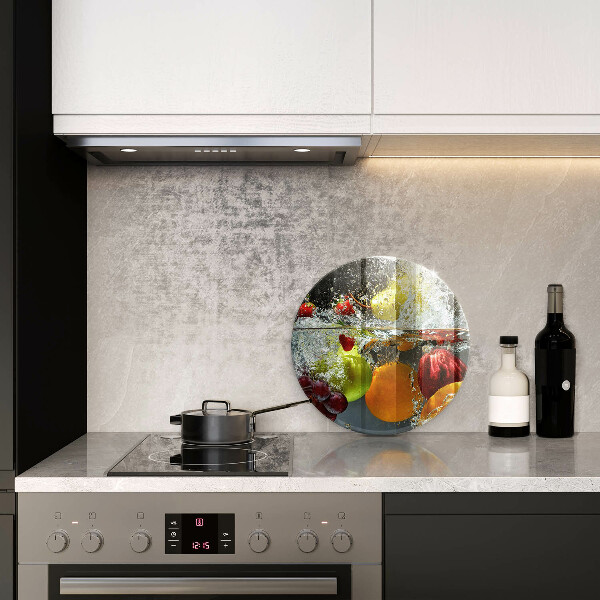 Glas Ceranfeldabdeckung Saftige Frucht in Wasser