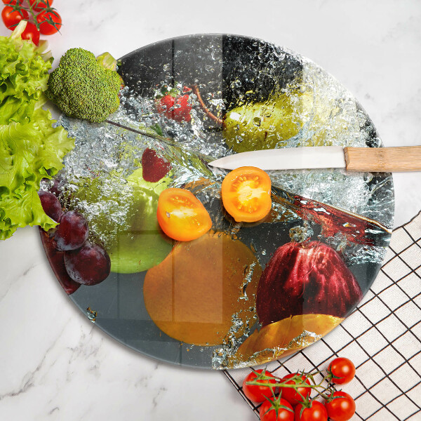 Glas Ceranfeldabdeckung Saftige Frucht in Wasser