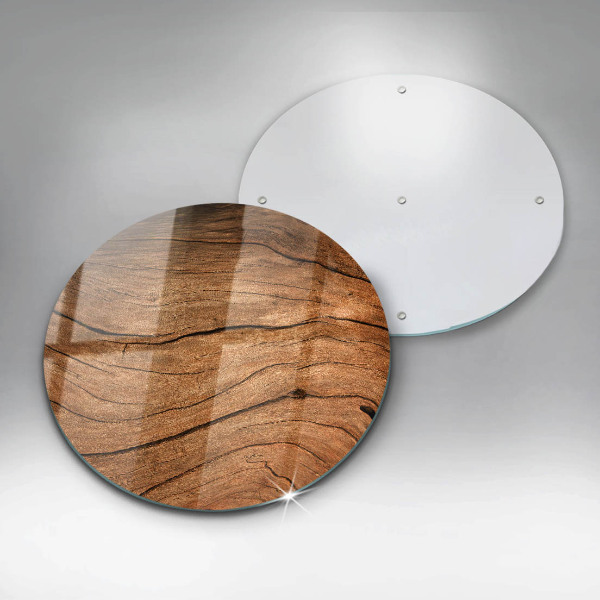 Glas Ceranfeldabdeckung Holzbrettstruktur