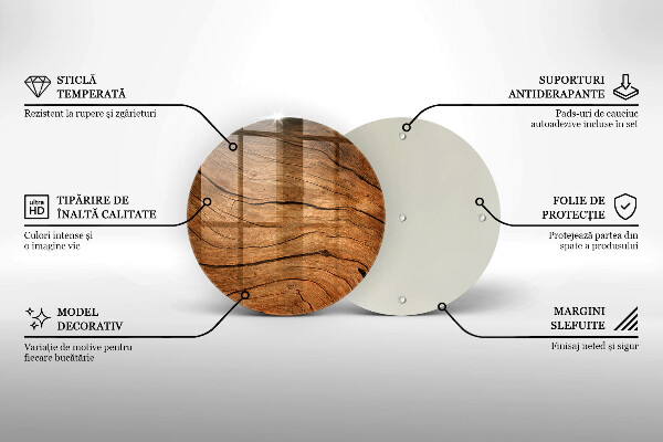 Glas Ceranfeldabdeckung Holzbrettstruktur