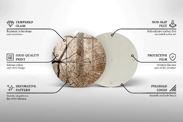 Glas Ceranfeldabdeckung Querschnitt eines Baumes