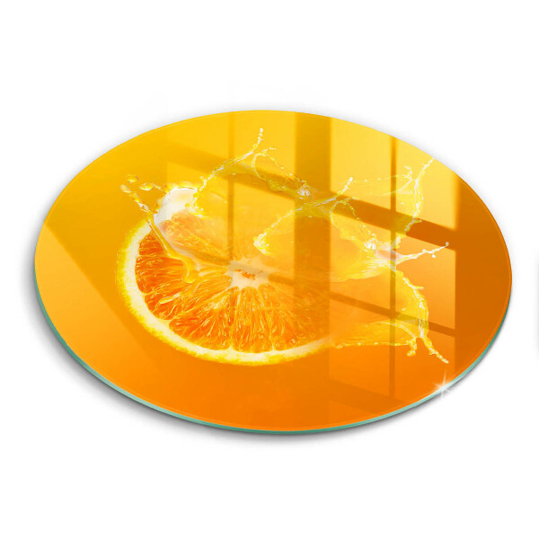 Glas Ceranfeldabdeckung Spritzschutz Saftige Orangenfrucht
