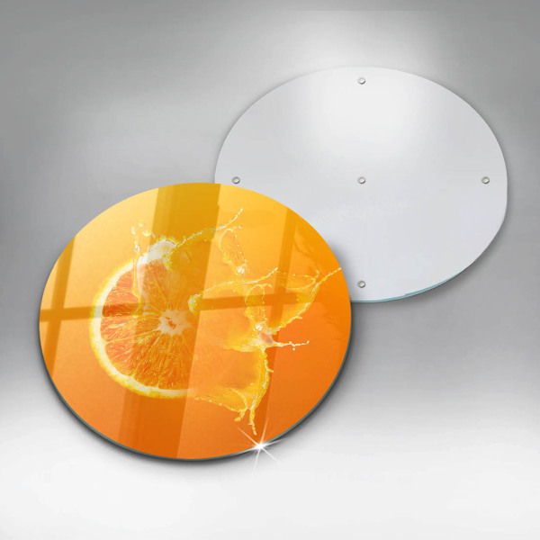 Glas Ceranfeldabdeckung Spritzschutz Saftige Orangenfrucht