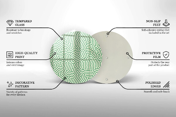 Glas Herdabdeckplatte Abstrakte Linien