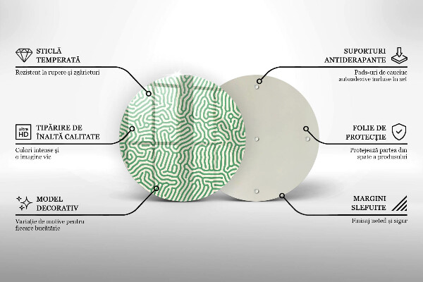 Glas Herdabdeckplatte Abstrakte Linien