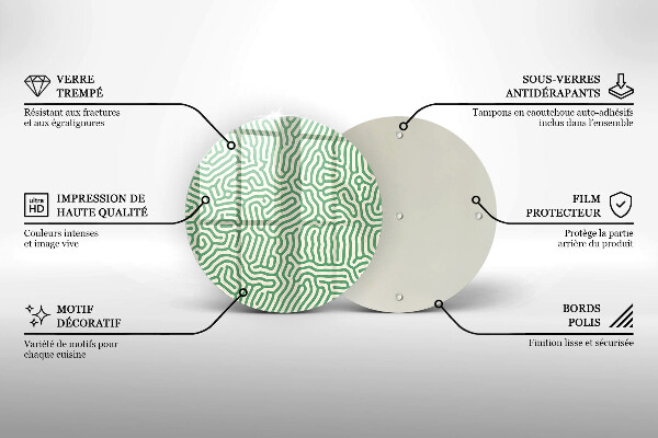 Glas Herdabdeckplatte Abstrakte Linien