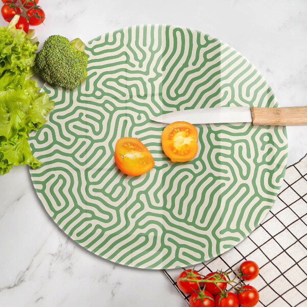 Glas Herdabdeckplatte Abstrakte Linien