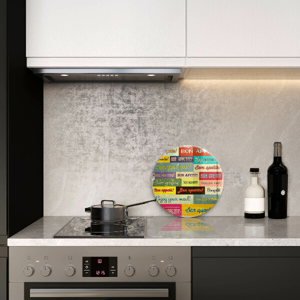 Glas Ceranfeldabdeckung Untertitel Guten Appetit Sprachen