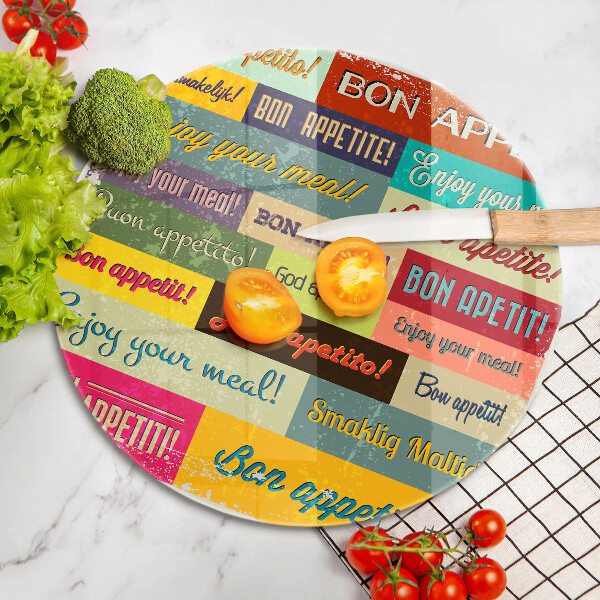 Glas Ceranfeldabdeckung Untertitel Guten Appetit Sprachen