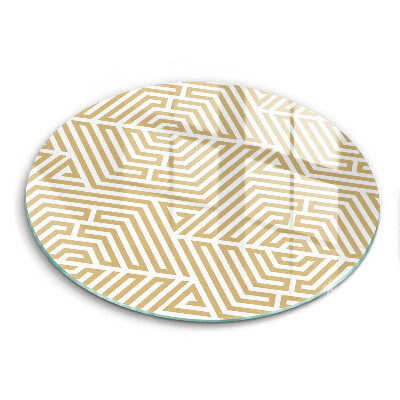 Glas Herdabdeckplatte Geometrische Linien