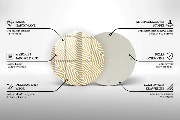 Glas Herdabdeckplatte Geometrische Linien