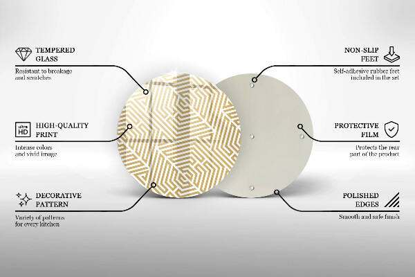 Glas Herdabdeckplatte Geometrische Linien