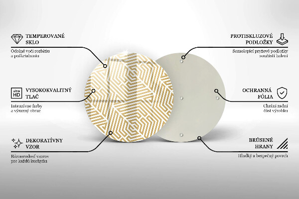Glas Herdabdeckplatte Geometrische Linien